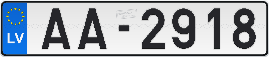 Numura zīme AA-2918