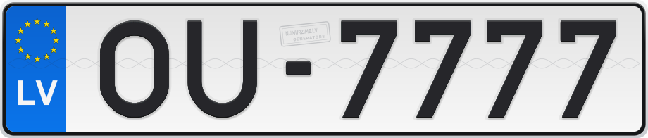 Numura zīme OU-7777